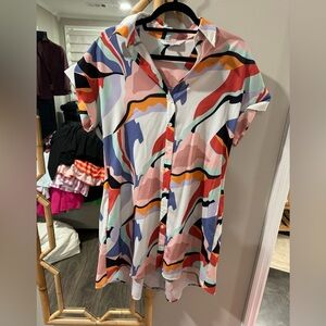 Crosby t shirt dress, lower in the back slightly, buttons up, size XS fits big